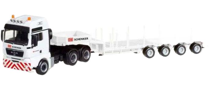 DB Schenker MAN TGX XXL 6x4 Euro 5 低床 積載車 / Herpa 1/87 建設機械模型 工事車両