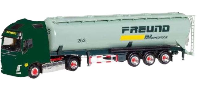 Freund Volvo FH Gl. XL サイロセミトレーラー トラック / Herpa 1/87 建設機械模型 工事車両 8,712円