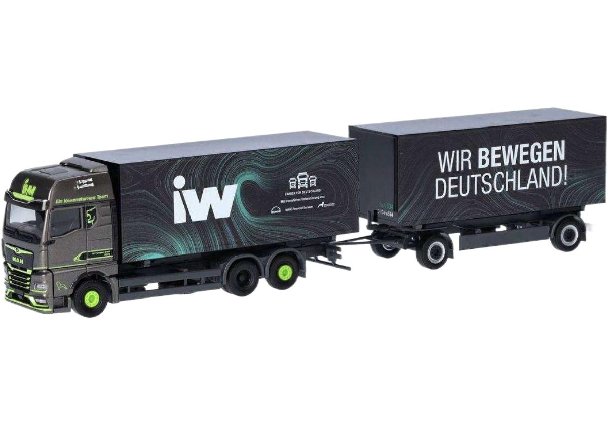 IW MAN TGX GX スワップボディトレーラー 317160 / Herpa 1/87 建設機械模型 工事車両|ラストホビー
