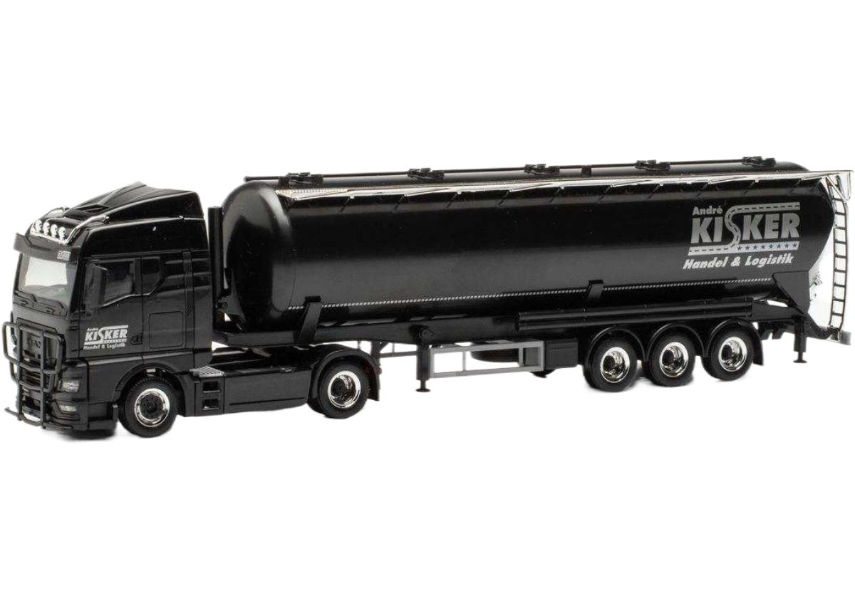 Kisker MAN TGX GM サイロセミトレーラー 317252 トレーラー / Herpa 1/87 建設機械模型 工事車両