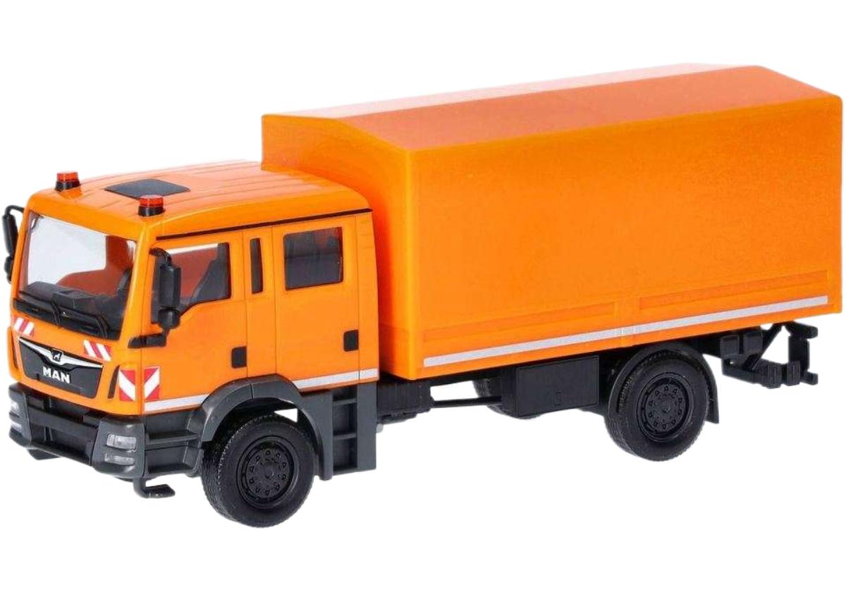 MAN TGM MzKW 多役立つこと貨物自動車 オレンジ色 貨物自動車 / Herpa 1/87 作り上げる機械類ひな形 工事鉄道車両 おもちゃ-ミニカー・トイカー-乗り物のおもちゃ
