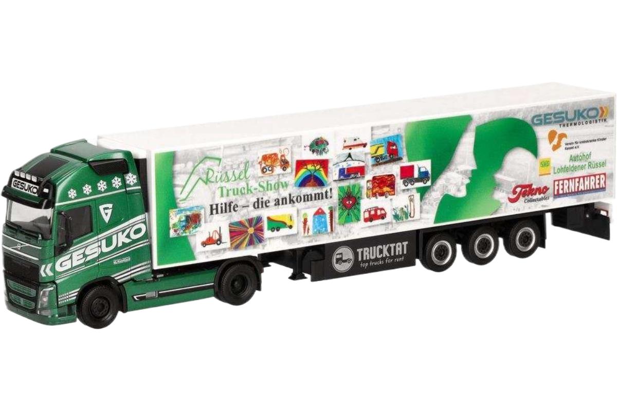 Gesuko Volvo FH GL XL 冷凍セミトレーラー トレーラー / Herpa 1/87 建設機械模型 工事車両|ラストホビー