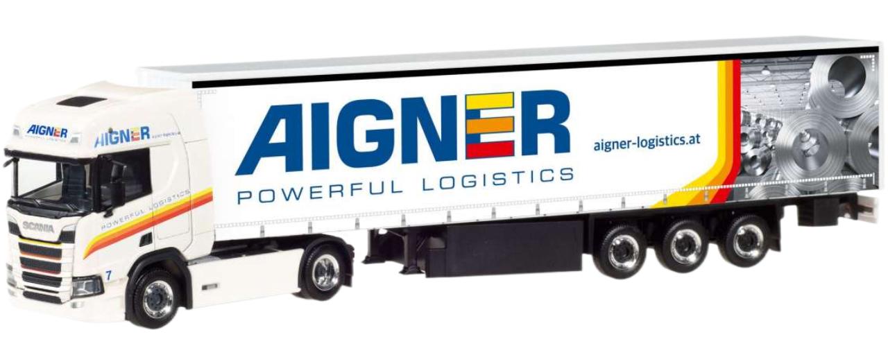 Aigner Scania CR HD カーテンサイド トラック / Herpa 1/87 建設機械模型 工事車両 9,900円