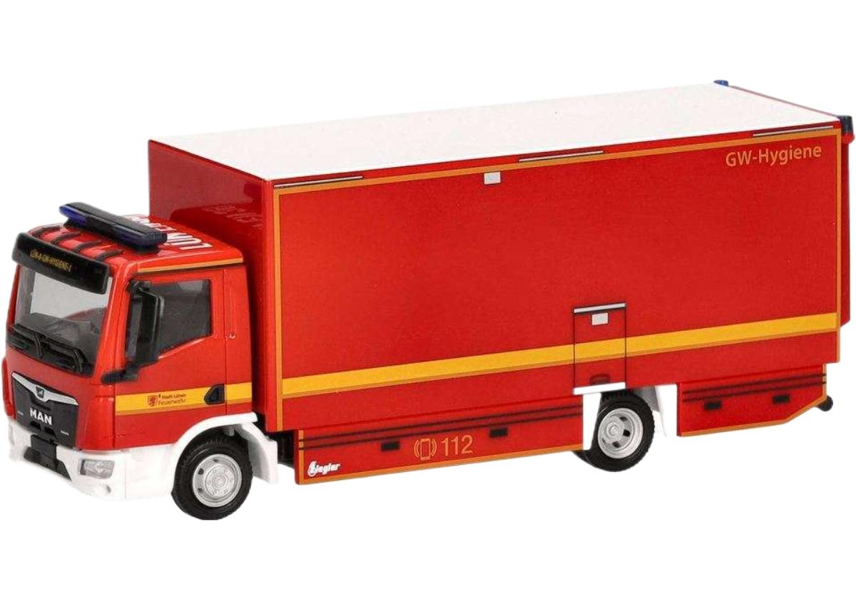 ファイヤーハウスリューネン MAN TGL CC ボックス席 貨物自動車 / Herpa 1/87 作り上げる機械類ひな形 工事鉄道車両 ミニカー・トイカー-乗り物のおもちゃ