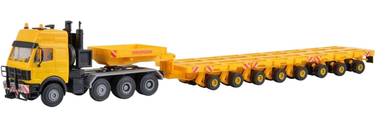 Mercedes Benz SK Scheuerle プラットホーム低床 積み上げる車 / Kibri 1/87 作り上げる機械類ひな形 工事鉄道車両 車-ミニカー・トイカー-乗り物のおもちゃ
