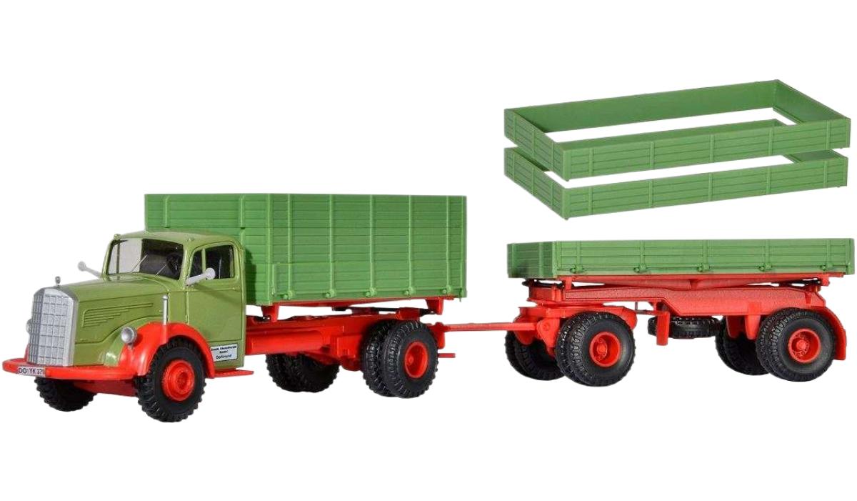 Mercedes Benz 6600 ダンプトレーラー ダンプ車 / Kibri 1/87 組み上げる機械類ひな形 工事鉄道車両