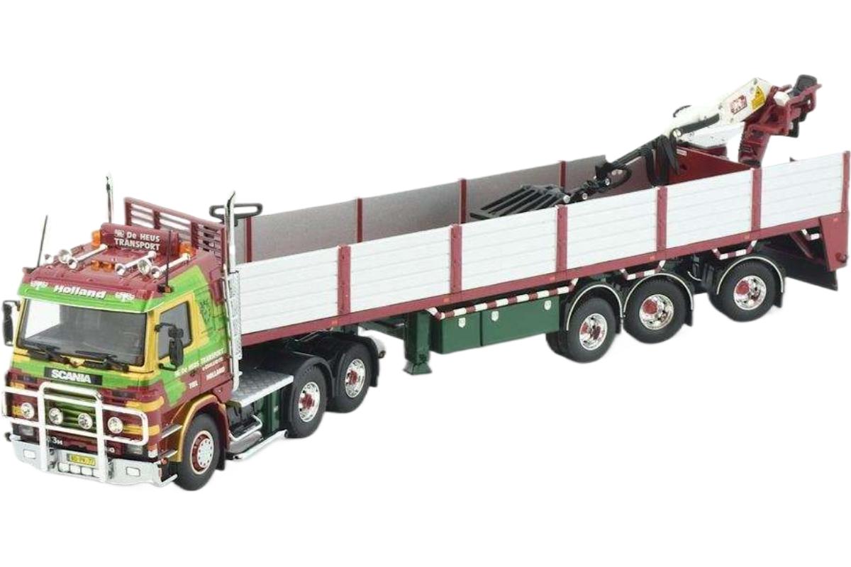 De Heus Scania 143 450 レンガセミトレーラー トレーラー / Tekno 1/50 建設機械模型 工事車両｜ラストホビー