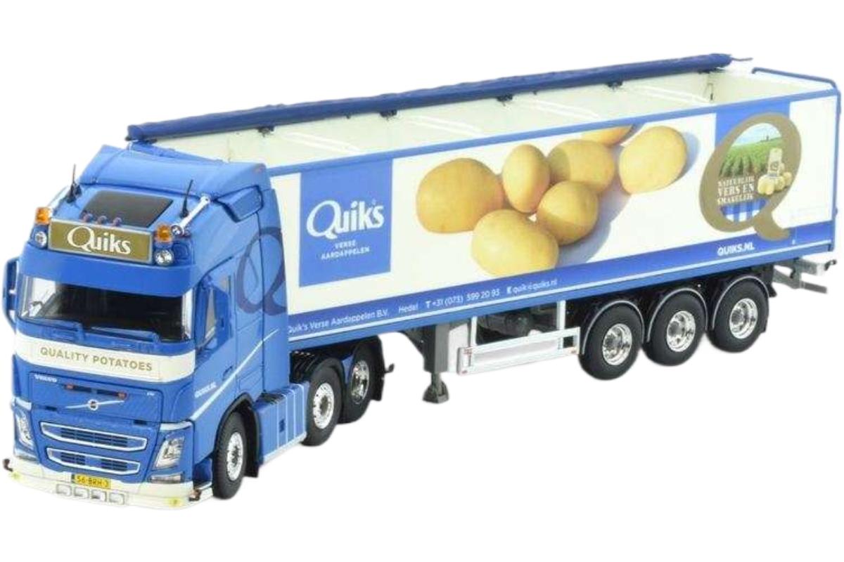 Quiks Quality Potatoes Volvo FH04 6x2 トラック / Tekno 1/50 建設機械模型 工事車両