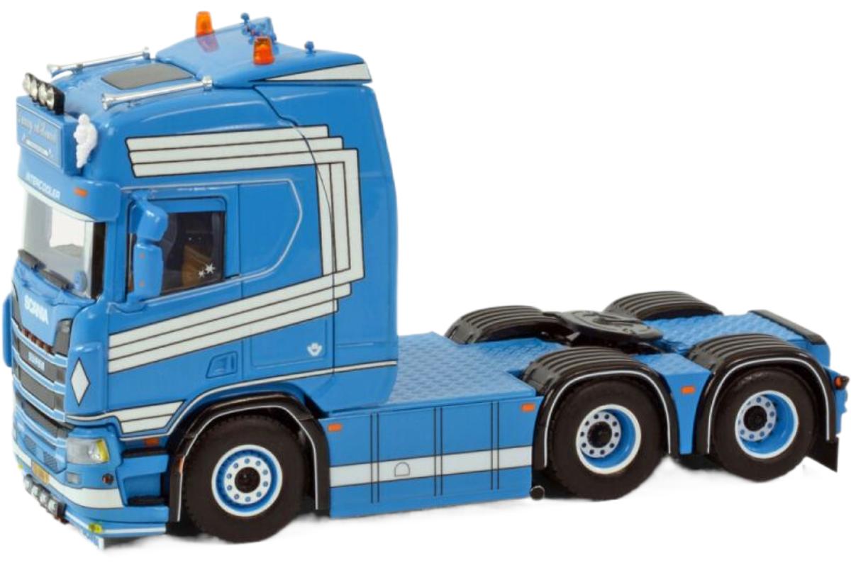 Danny van den Heuvel Scania R Highline CR20H 6x2 タグアクスル 貨物自動車 / WSI 1/50 作り上げる機械類ひな形 工事鉄道車両