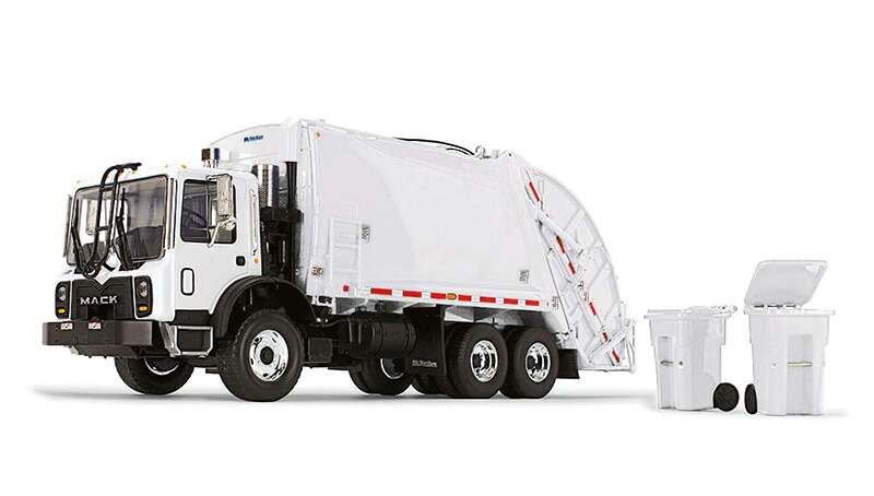 Mack TerraPro McNeilus リアローダー トラッシュカート付き トラック / FIRST GEAR 1/34 建設機械模型 工事車両