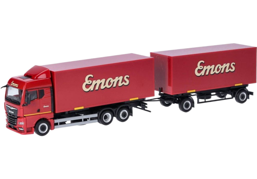 Emons MAN TGX GM スワップボディトレーラー トレーラー / Herpa 1/87 建設機械模型 工事車両|ラストホビー