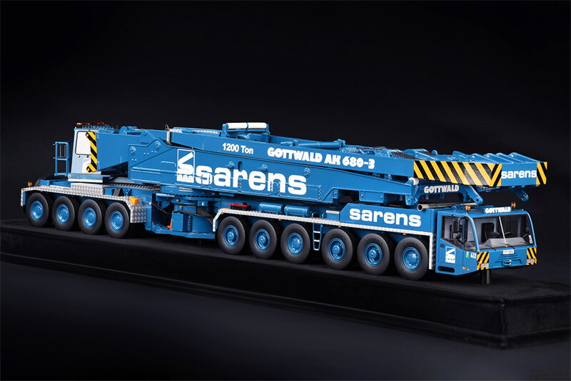 Sarens Gottwald AK 680 3 可動性起重機 御機嫌品目 レジン 静的真似形 / IMC 1/50 築き上げる機械類ひな型 工事鉄道車両