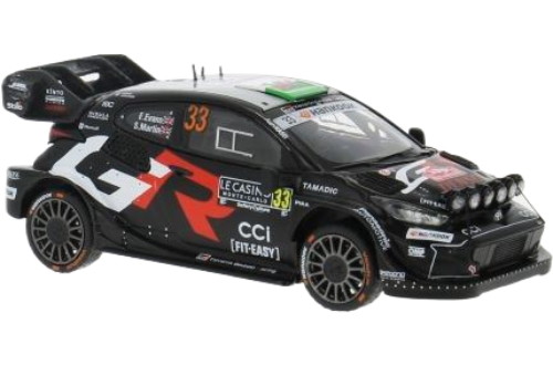 ラリーモンテカルロ Toyota GR Yaris Rally1 No33 E Evans S Martin / IXO 1/43 ミニカー|ラストホビー