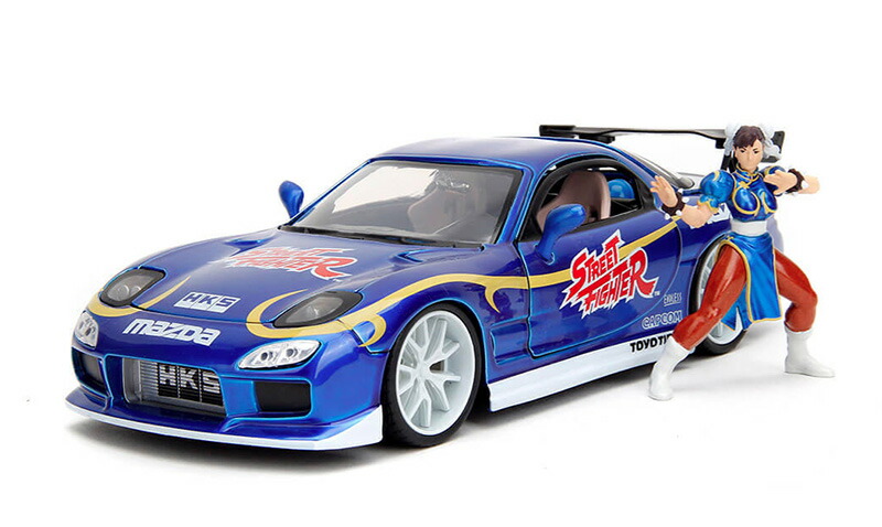 1993 Mazda RX-7 春麗 図形付き添い人 ミニカー / JADA 1/24 乗り物のおもちゃ-車