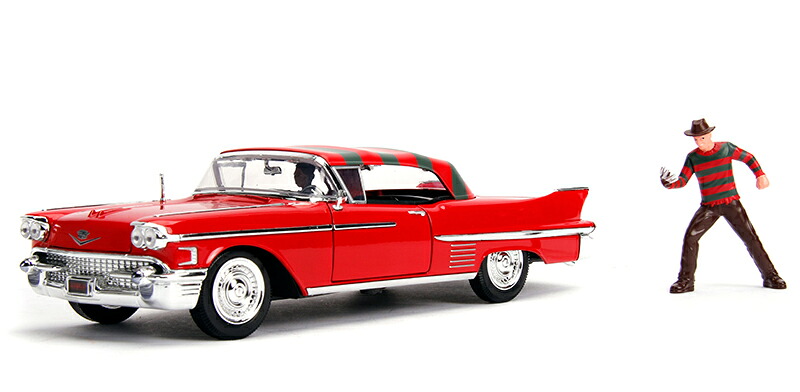 1958 Cadillac Series 62 フレディクルーガー フィギュア付き エルム街の悪夢 ミニカー / JADA 1/24|ラストホビー