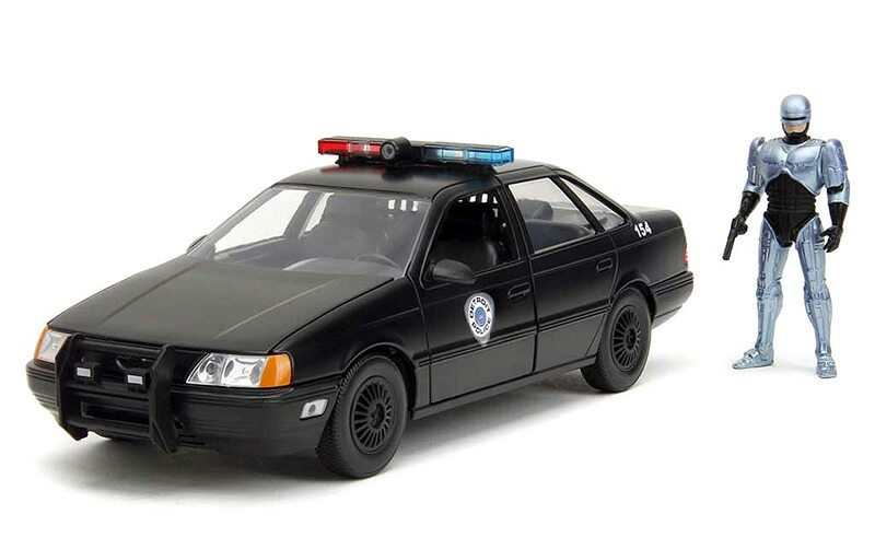 警察 1986 Ford Taurus ポリスインターセプター フィギュア付き ロボコップ (1987) ミニカー / JADA 1/24｜ラストホビー