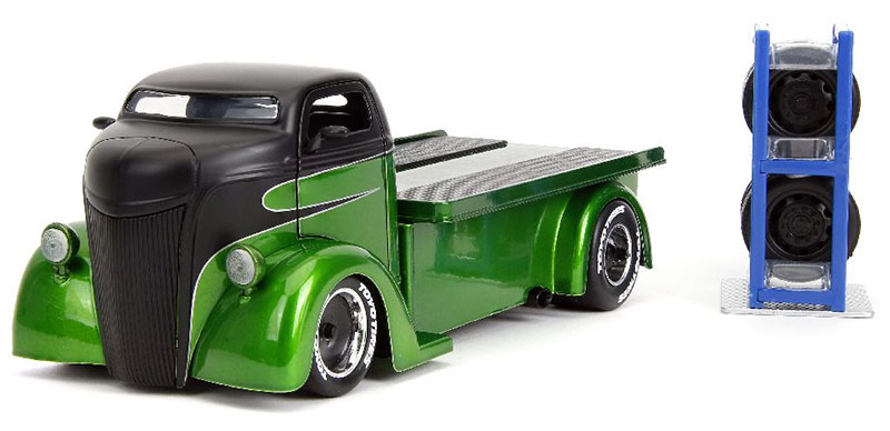 1947 Ford COE ピックアップ メタリックグリーン&ブラック 替えホイール付き Just Trucks ミニカー / JADA 1/24｜ラストホビー