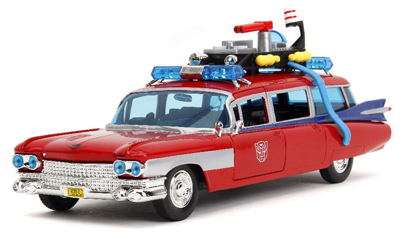 トランスフォーマー x ゴーストバスターズ ECTO-1 G1 マッシュアップ 40周年記念 ミニカー / JADA 1/24|ラストホビー