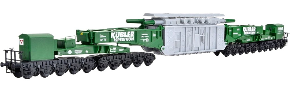 Spedition Kuebler ローローダー 鉄道車両 MAN Uaai 687.9 変圧器 / Kibri 1/87 建設機械模型 工事車両