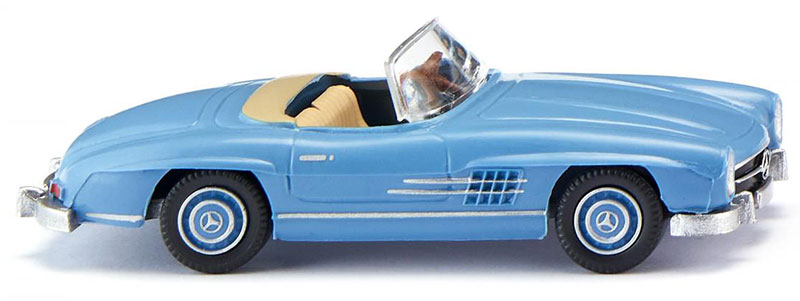 1957-63 Mercedes-Benz 300 SL ともし火青色 ミニカー / WIKING 1/87 ミニカー・トイカー-おもちゃ