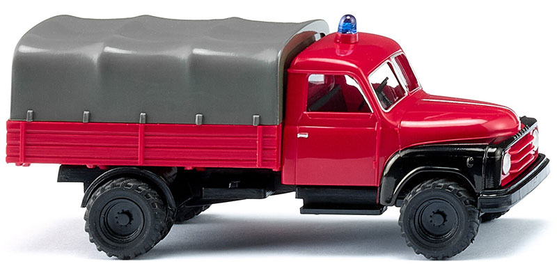 消防局 Hanomag L 28 フラットベッドトラック ミニカー / WIKING 1/87 おもちゃ-車-乗り物のおもちゃ