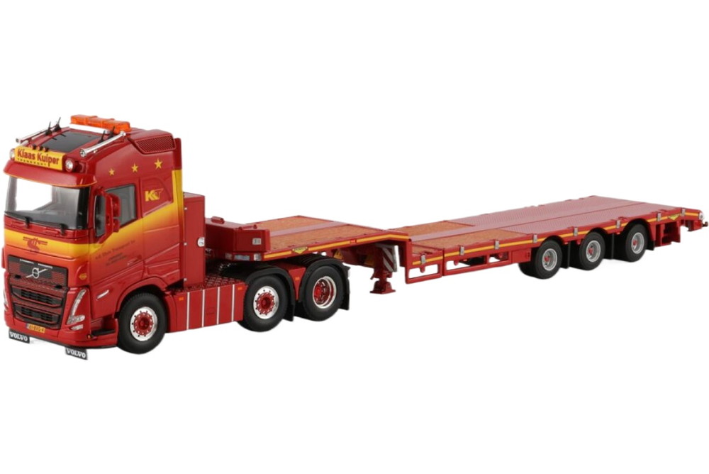 Klaas Kuiper Transport Volvo FH5 Globetrotter TwinSteer ローローダー / WSI 1/50 建設機械模型 工事車両
