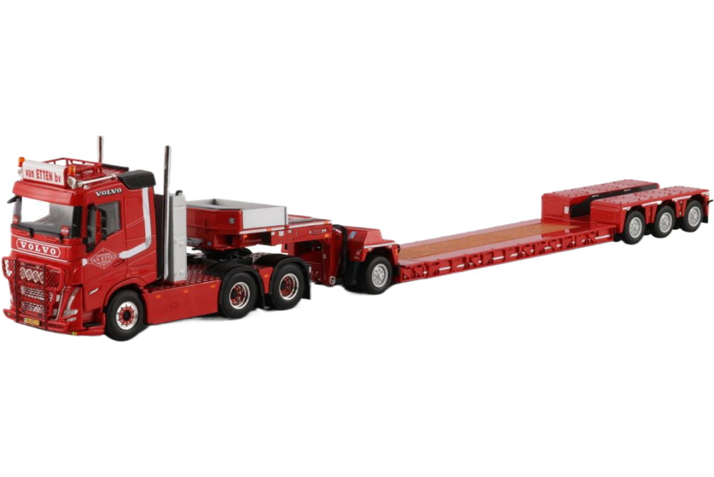 Loonbedrijf van Etten Volvo FH5 sleeper cab ローローダー トレーラー / WSI 1/50 建設機械模型 工事車両