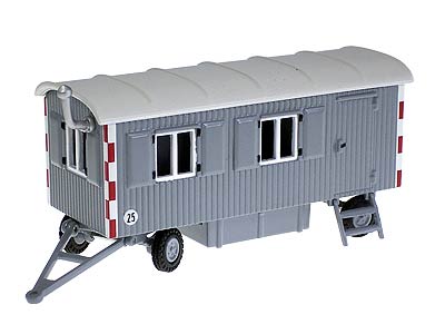 建設現場 トレーラー グレー 現場事務所 ジオラマ 建物 働く車 模型 モデル / NZG 1/87 建設機械模型