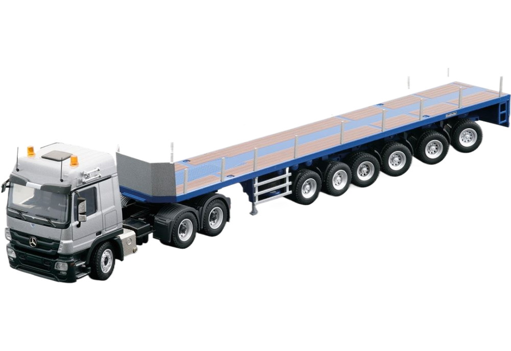 Mercedes Benz Actros MP03 6x4 Goldhofer 掛け目物トレーラ DLZ6 / CONRAD 1/50 ミニカー ひな形
