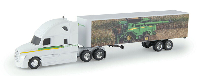 John Deereジョンディア トレーラー トラック 農機輸送 働く車 模型 / ERTL 1/64 農機