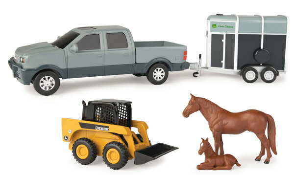John Deereジョンディア 動物運搬 プレイセット 農業玩具 模型 モデル / ERTL 1/32 農機