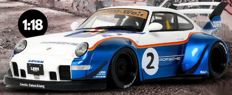 Porscheポルシェ RWB 不羈ウォーク #2 2023 スポーツカー ひな形 / GT SPIRIT 1/18 ミニカー ひな形