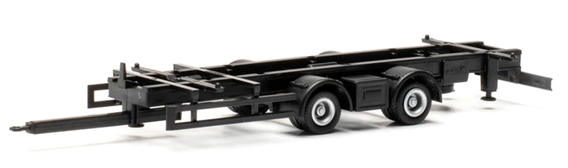 タンデムトレーラー シャーシ 運搬車 荷台 働く車 模型 ダイキャスト モデル / Herpa 1/87 ミニカー 模型