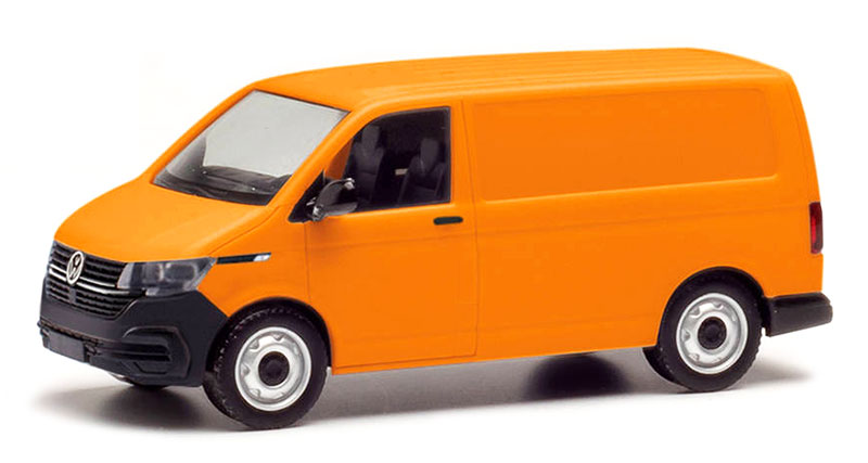 Volkswagenフォルクスワーゲン T6 カーゴバン オレンジ色 働く車 ひな型 / Herpa 1/87 ミニカー ひな型
