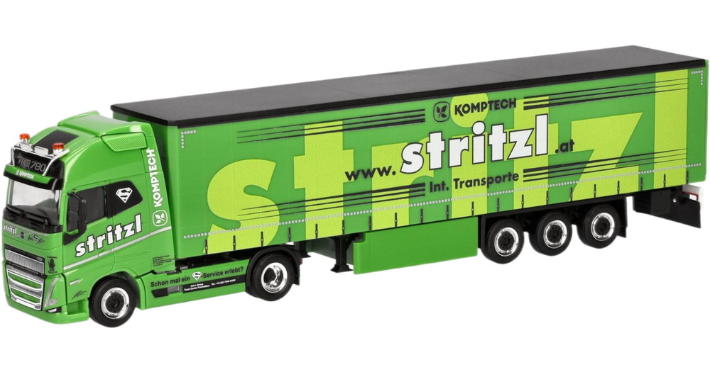 Stritzl Volvo FH16 GL XL 2020 カーテンサイドセミトレーラー / Herpa 1/87 ミニカー 模型｜ラストホビー 9,301円