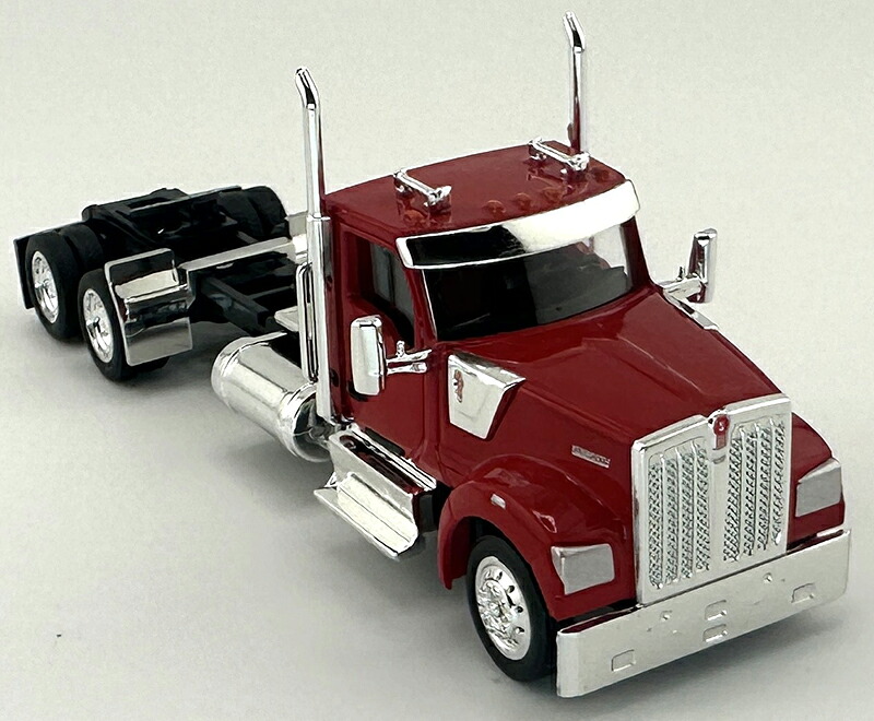 Kenworthケンワース W990 2軸キャブ レッド トラック 働く車 模型 モデル / HO LOGISTICS 1/87 ミニカー 模型
