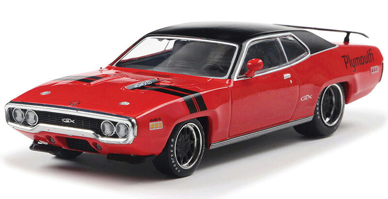 Plymouthプリムス GTX ラリーレッド 1971 マッスルカー 模型 ダイキャスト モデル / IXO 1/43 ミニカー 模型