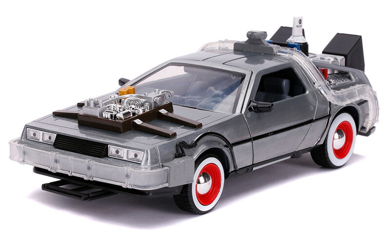 デロリアン ひと休み機械 ともし火点灯 バック・トゥ・ザ・フューチャー 劇中車 ひな形 / JADA 1/24 ミニカー ひな形 ミニカー・トイカー-乗り物のおもちゃ