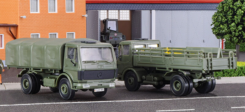 Mercedes-Benzメルセデスベンツ 1017 ミリタリートラック 軍用車 模型 / Kibri 1/87 ミニカー 模型