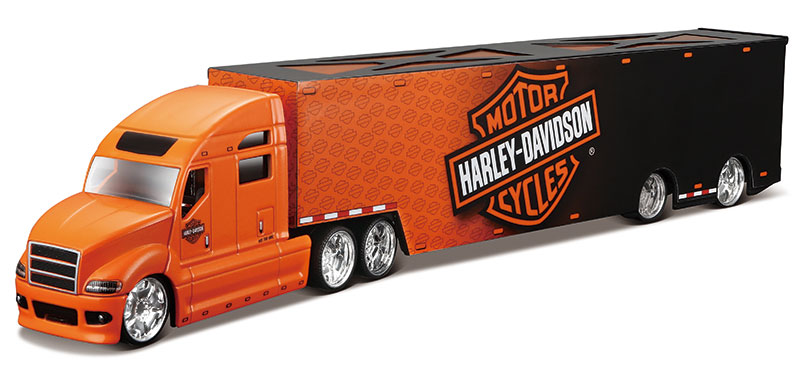 Harley-Davidsonハーレーダビッドソン ハイウェイホーラー 貨物自動車 ひな型 / MAISTO 1/64 ミニカー ひな型