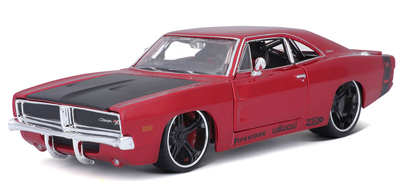 Dodgeダッジ チャージャー R/T 1969 レッド マッスルカー 模型 モデル / MAISTO 1/24 ミニカー 模型