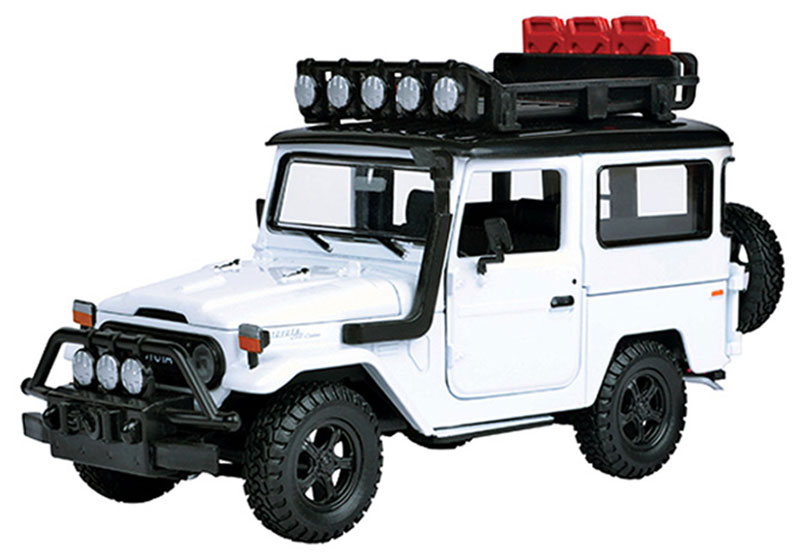 Toyotaトヨタ FJ40 地べたクルーザー 白いこと 四駆 オフロード ひな形 模範例 / Motor Max 1/24 ミニカー ひな形 乗り物のおもちゃ-おもちゃ-車