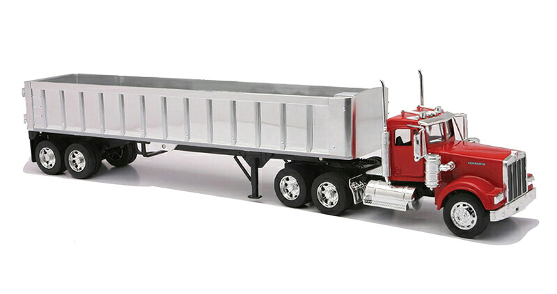 Kenworthケンワース W900 フレームレス ダンプトレーラー トラック 働く車 模型 / NEW-RAY 1/32 ミニカー 模型