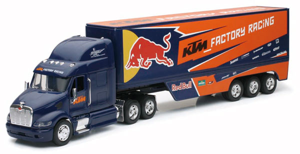 Peterbiltピータービルト 387 レッドブル KTM トラック 働く車 模型 モデル / NEW-RAY 1/32 ミニカー 模型|ラストホビー