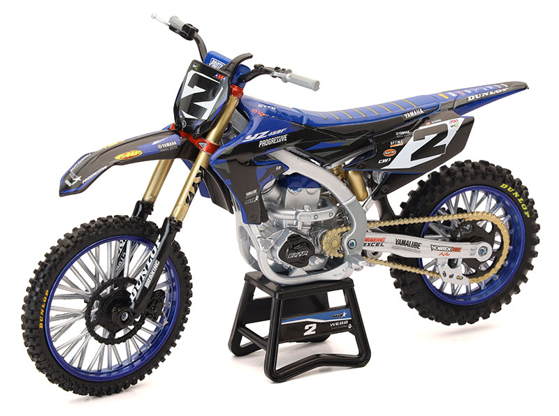 Yamahaヤマハ YZ450F Star Racing ワークスレーサー モトクロス バイク 模型 / NEW-RAY 1/12 ミニカー 模型