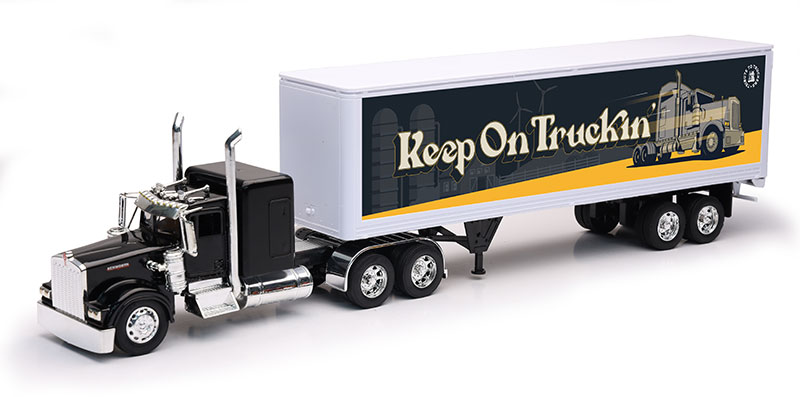 Kenworthケンワース カスタム W900 ドライバントレーラー 働く車 トラック 模型 / NEW-RAY 1/32 ミニカー 模型