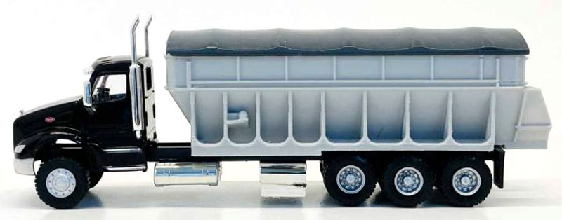 Peterbiltピータービルト 579 農産物貨物自動車 黒いこと 働く車 貨物自動車 ひな形 / PROMOTEX 1/87 ミニカー ひな形 おもちゃ-乗り物のおもちゃ-ミニカー・トイカー
