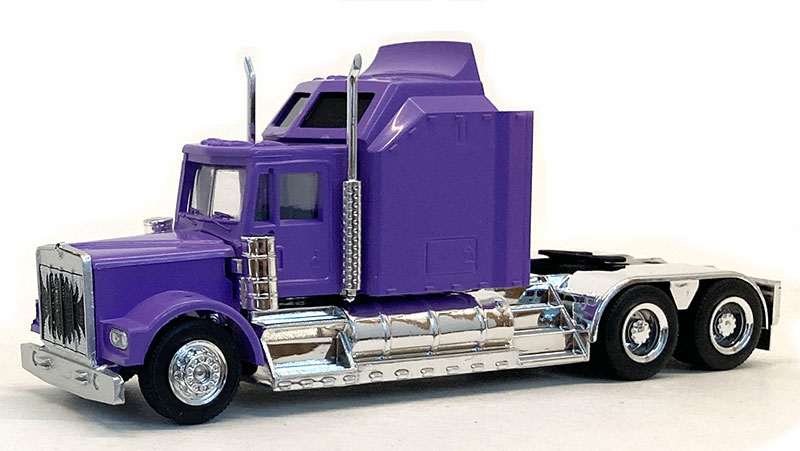 Kenworthケンワース W900 エクストララージ スリー基準打数 パープル 貨物自動車 ひな型 / PROMOTEX 1/87 ミニカー ひな型