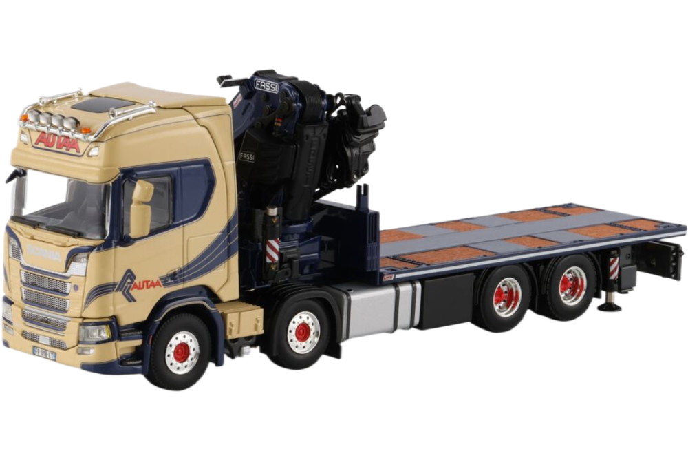 Autaa Scania R Highline CR20H クレーン付きモータートロリー + Fassi 1100 + JIB / WSI 1/50 建設機械模型 工事車両