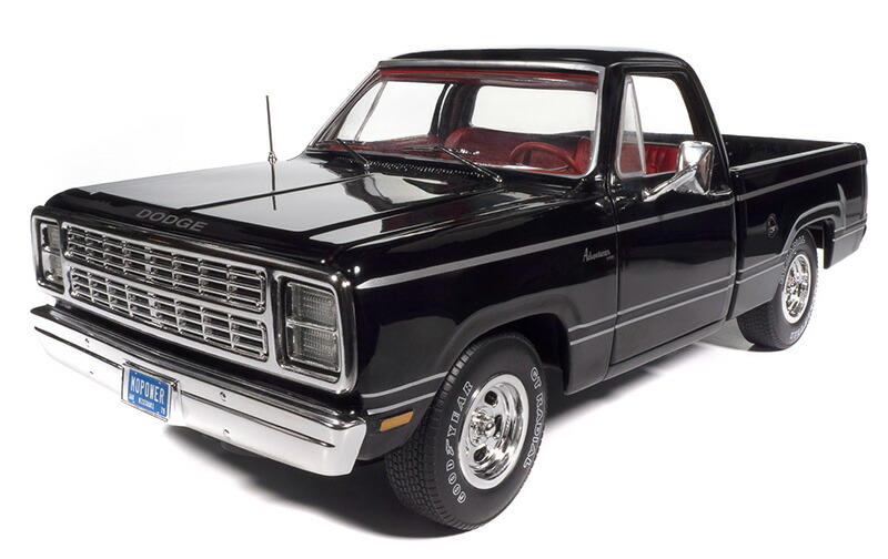 Dodgeダッジ SWB Sweptline Pickup Truck Adventurer 1979 Black / AMERICAN MUSCLE 1/18 ミニカー ひな型